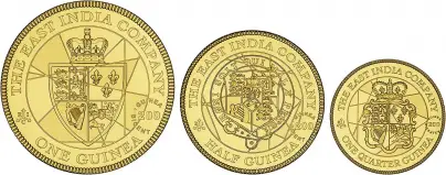 2016 Gold Proof Guinea 3 Coin Set - St Helena reverse