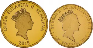 2015 East India Company Gold Proof One Mohur and 1 Guinea Coin Set obverse