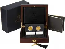 2015 East India Company Gold Proof One Mohur and 1 Guinea Coin Set with box