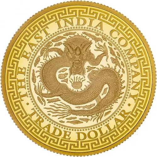 2019 Gold Proof Chinese Trade Dollar East India Company reverse