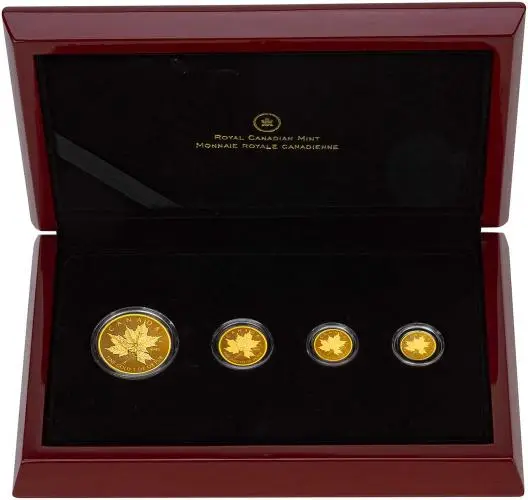 2014 Gold Proof Maple 4-Coin Set in box