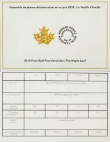 2014 Gold Proof Maple 4-Coin Set with cert