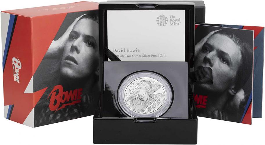 David Bowie20201/2オンスシルバープルーフ 2020 David Bowie Two Ounce Silver Proof Coin | Chards