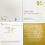 2020 Gold Proof 2 Ounce British Decimal Elizabeth II David Bowie Pound Sterling  Coin Single United Kingdom  Certificate