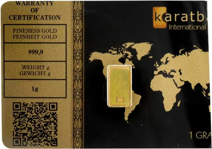 Gold Bullion Ungraded 1 Gram  Bar Pre-Owned reverse