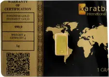 Gold Bullion Ungraded 1 Gram  Bar Pre-Owned reverse