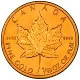 1992 0.1 oz Gold Coin Maple Bullion
