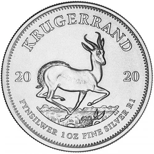 2020 Silver Krugerrand 1 oz Bullion Coin reverse