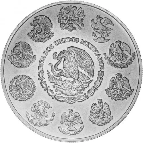 2014 Silver 2 Ounce Libertad Coin Single Mexico reverse