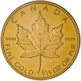 1994 Gold 1/15 oz Maple Leaf Bullion Coin 
