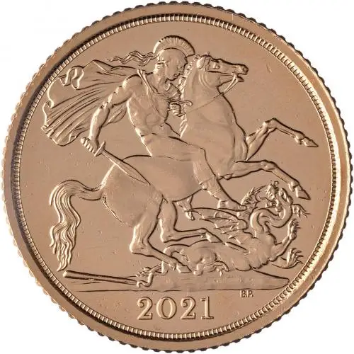 2021 UK Gold Half Sovereign Coin Chards