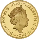 2020 Gold Proof 2 Ounce British Decimal Elizabeth II Three Graces Pound Sterling £200  Coin Single United Kingdom The Royal Mint obverse