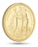 2020 Gold Proof 2 Ounce British Decimal Elizabeth II Three Graces Pound Sterling £200  Coin Single United Kingdom The Royal Mint rim
