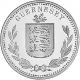 2013 Silver Bullion Ungraded 1 Ounce 8 Doubles Coin Single Guernsey Guernsey Independent Mint obverse