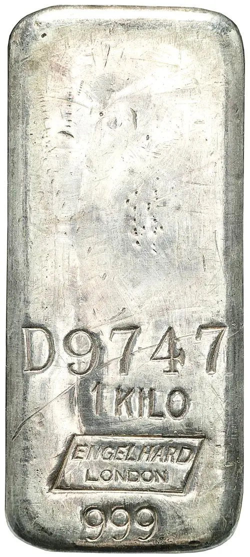 Silver 1 Kg Bar Engelhard - Pre-Owned reverse 1