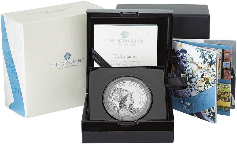 2021年 プレミアムブリタニア 2oz 銀貨 2021 Premium Britannia Silver Proof 2 oz Coin | Chards