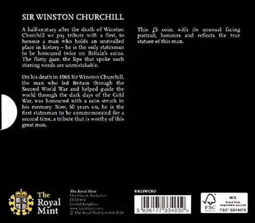 2015 UK Coin £5 / Crown BU Winston Churchill 23057