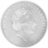 2020 Silver Proof 5 Ounce British Decimal Elizabeth II Three Graces £10 Coin With Box with Cert United Kingdom The Royal Mint obverse