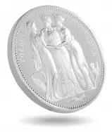 2020 Silver Proof 5 Ounce British Decimal Elizabeth II Three Graces £10 Coin With Box with Cert United Kingdom The Royal Mint side view