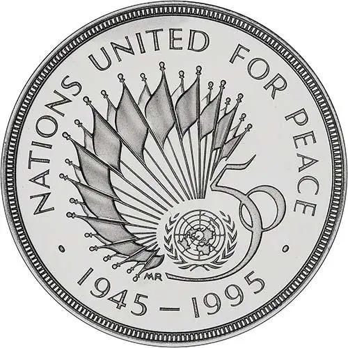 1995 UK Coin £2 Silver Proof Piedfort United Nations