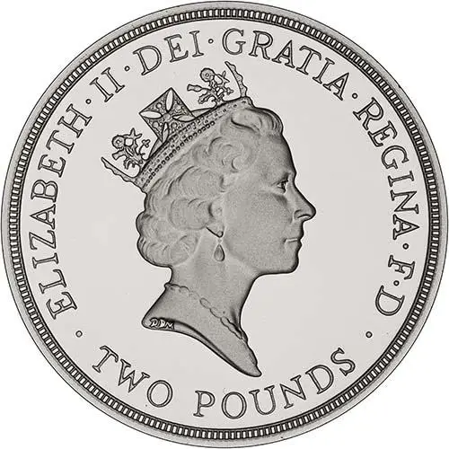 1995 UK Coin £2 Silver Proof Piedfort United Nations