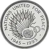 1995 United Nations Piedfort £2 Silver Proof - Pre-Owned