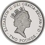 1995 UK Coin £2 Silver Proof Piedfort United Nations