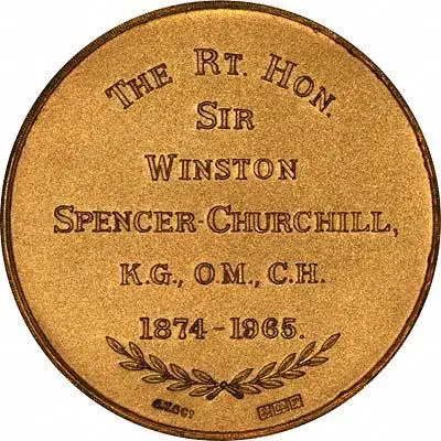 1965 Winston Churchill 8-Medallion Set by John Taylor of London Reverse