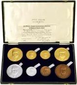 1965 Winston Churchill 8-Medallion Set by John Taylor of London
