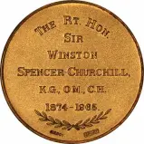 1965 Winston Churchill 8-Medallion Set by John Taylor of London Reverse