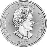 2017 Silver Bullion 1 Ounce Lynx Coin Royal Canadian Mint obverse