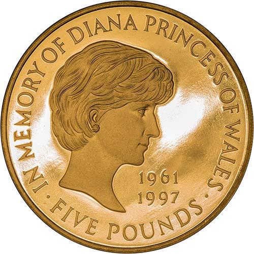 1999 Diana 5 Pound Gold Proof Coin Chards 3 810 84