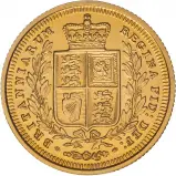 1839 Replica Gold Proof Sovereign Victoria Young Head Shield Coin - In Capsule