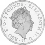 2021 Queen's Beasts 1 oz Silver Proof Coin - Completer Coin obverse