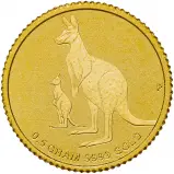 2020 Gold 0.5 Gram Kangaroo Nugget Bullion Coin - Mini Roo