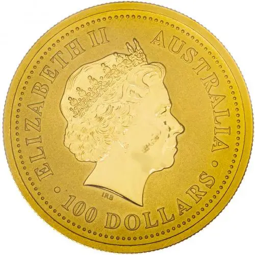 2003 Year of the Goat Perth Mint Lunar 1 oz Gold Bullion Coin Obverse