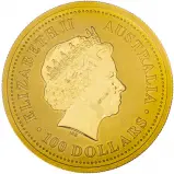 2003 Year of the Goat Perth Mint Lunar 1 oz Gold Bullion Coin Obverse