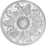 2021 Queen's Beasts 2 oz Silver Proof Coin - 'Completer' Coin reverse