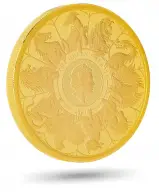  2021 5 oz Gold Proof Queen's Beasts Completer Coin side view