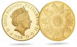 2021 1 kg Gold Proof Queen's Beasts Completer Coin side view