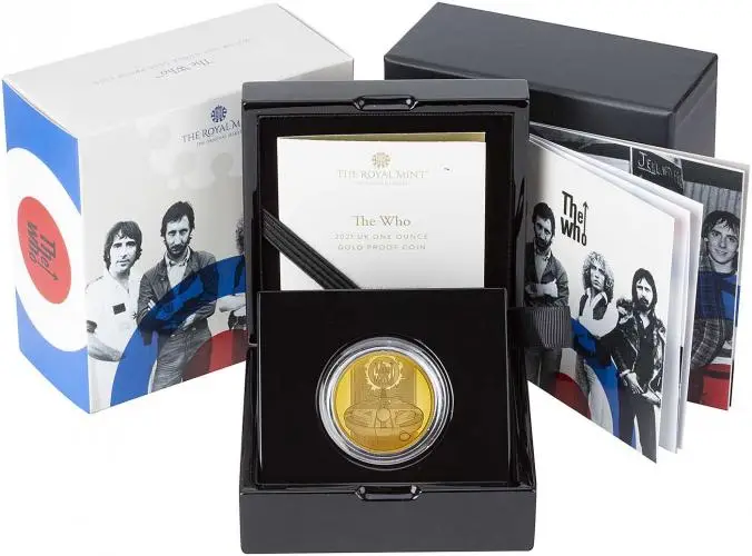 2021 The Who - Music Legends 1 oz Gold Proof Coin in box