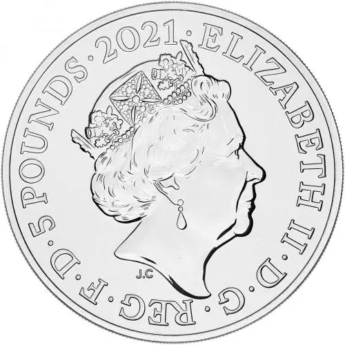 2021 The Who - Music Legends BU £5 Coin obverse