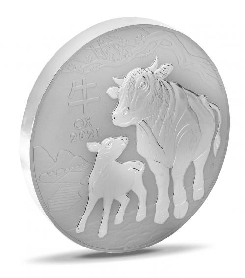 Australian Lunar Series III 2021 Year of the Ox 1oz Silver