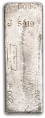 Silver 200 Ounce Bar Engelhard - Pre-Owned