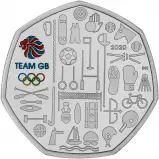 2021 Tokyo Olympics Team GB Silver Proof 50p Coin
