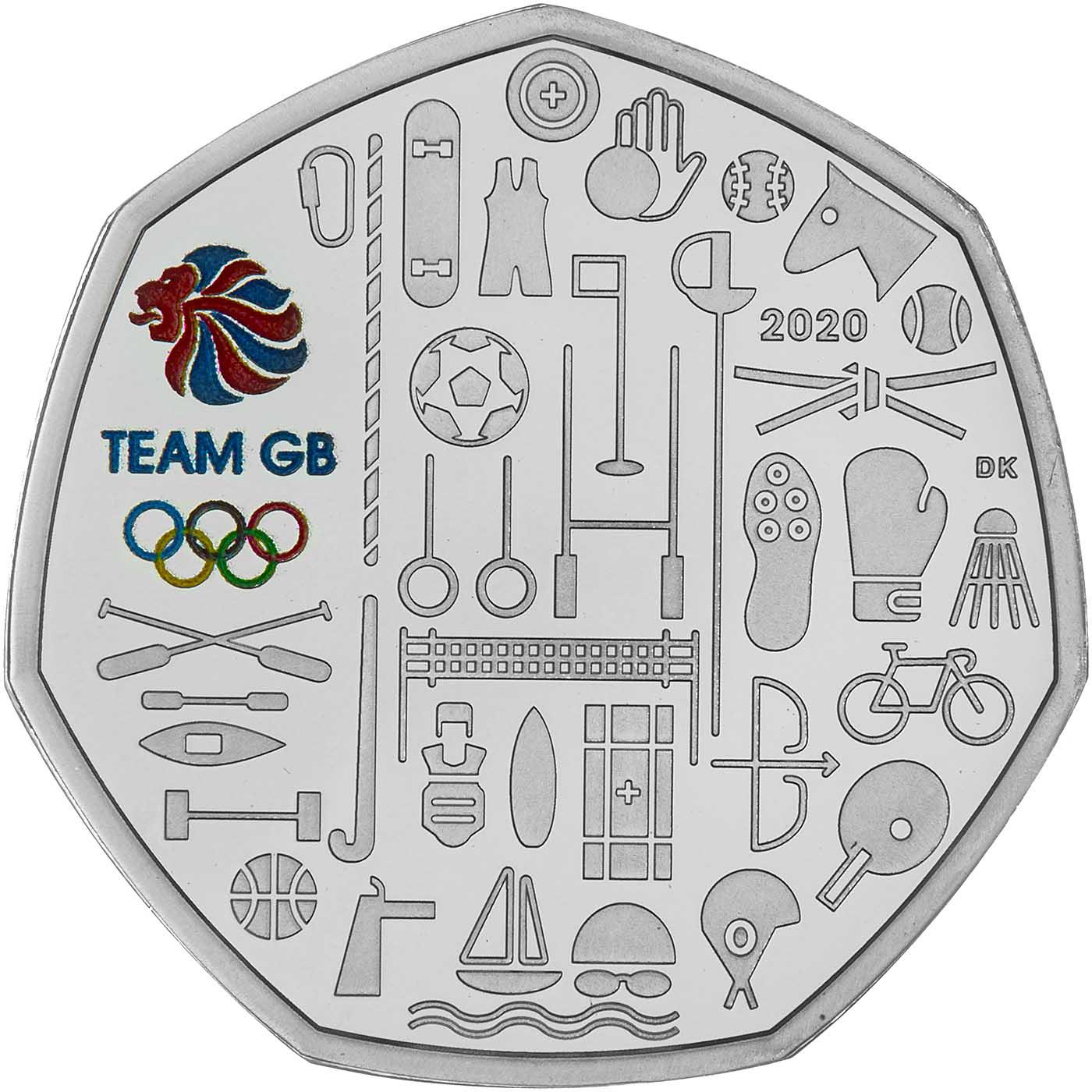 2021 Olympics 50 Pence Team GB Silver Proof Coin | Chards