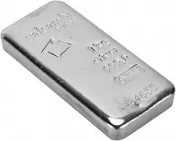 1 Kg Silver Bar Valcambi - Cast side view