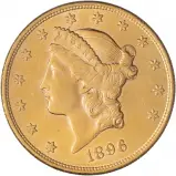 1896 Gold Double Eagle Coronet Head Coin