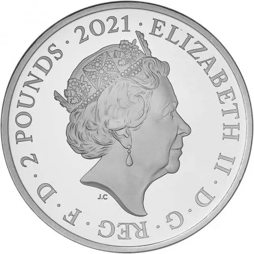 2021 Alice in Wonderland 1 oz Silver Proof Coin obverse