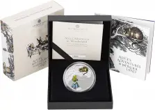 2021 Alice in Wonderland 1 oz Silver Proof Coin in box